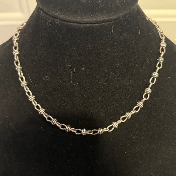 Premier Design Silver Tone Collar Linked Necklace 18 inches Preowned - Picture 4 of 7
